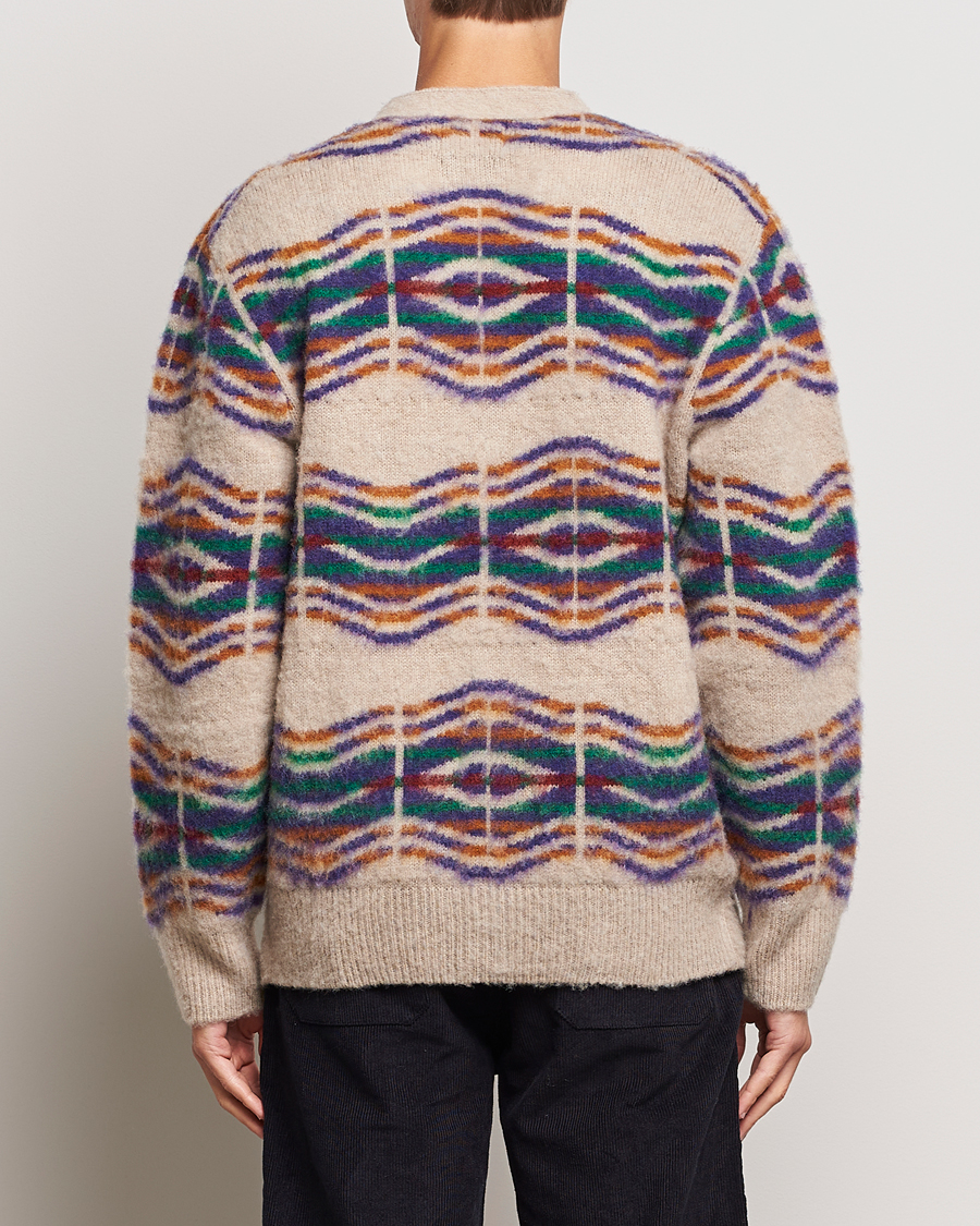 Heren | Truien | Howlin' | Brushed Wool Pattern Cardigan Biscuit