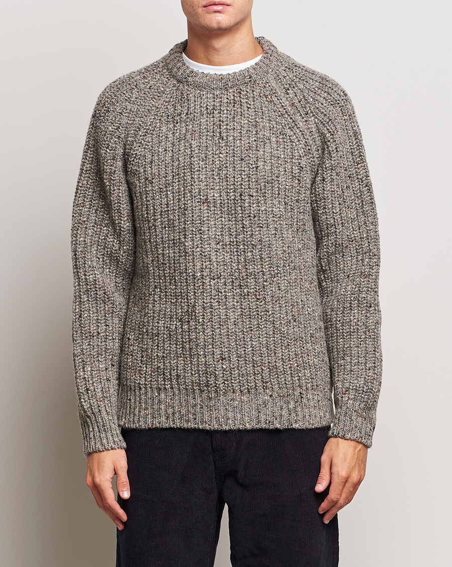 Heren | Truien | Howlin' | Heavy Knitted Crewneck Greymix