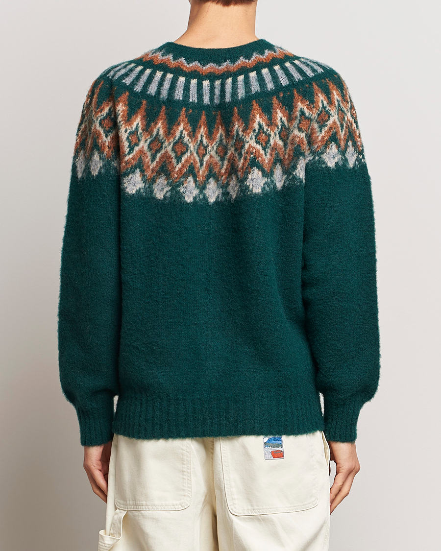 Heren | Truien | Howlin' | Brushed Wool Fair Isle Crew Sweater Forest