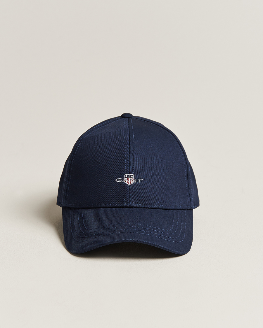 Heren | GANT High Cotton Twill Cap Marine | GANT | High Cotton Twill Cap Marine