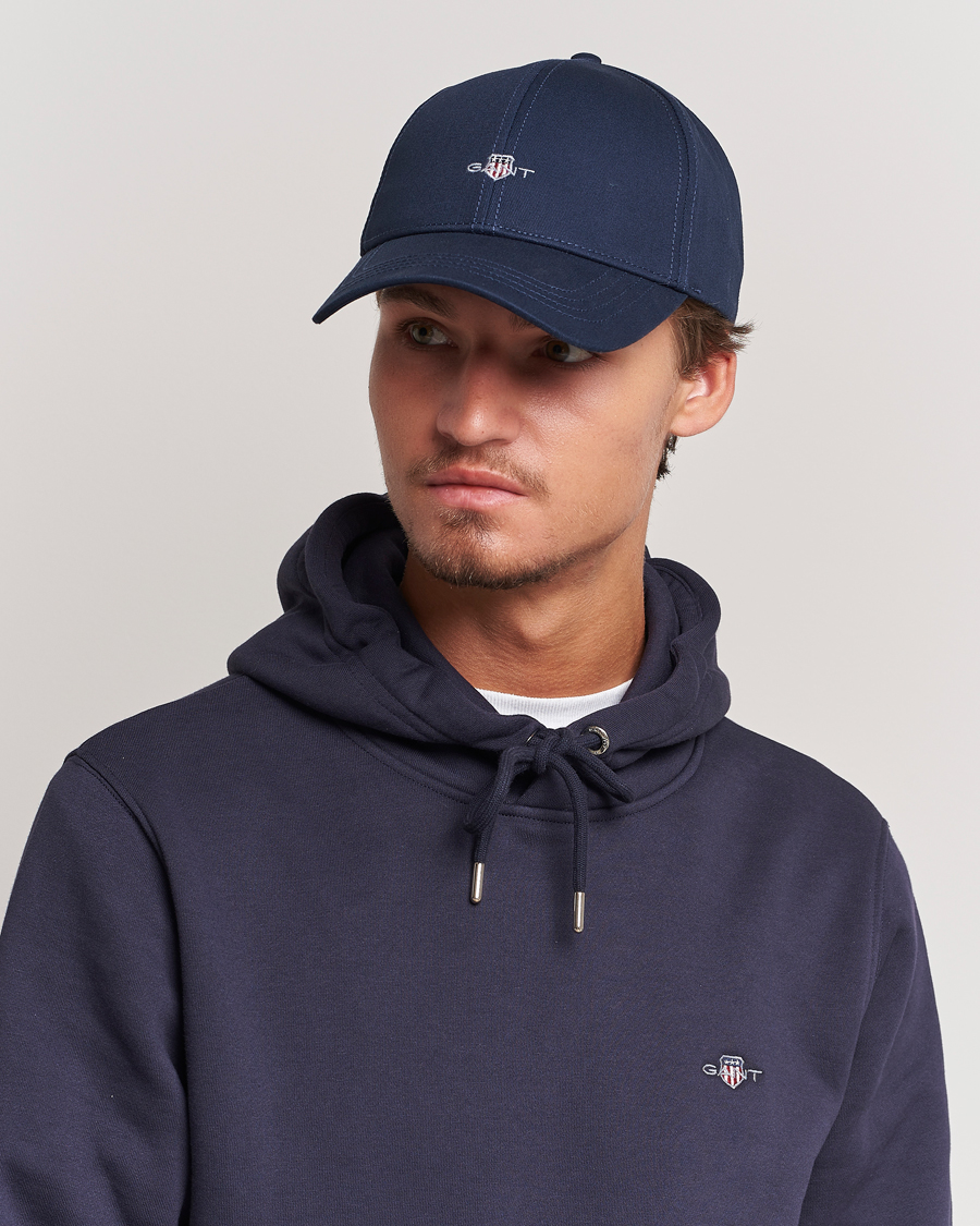 Heren | Preppy Authentic | GANT | High Cotton Twill Cap Marine