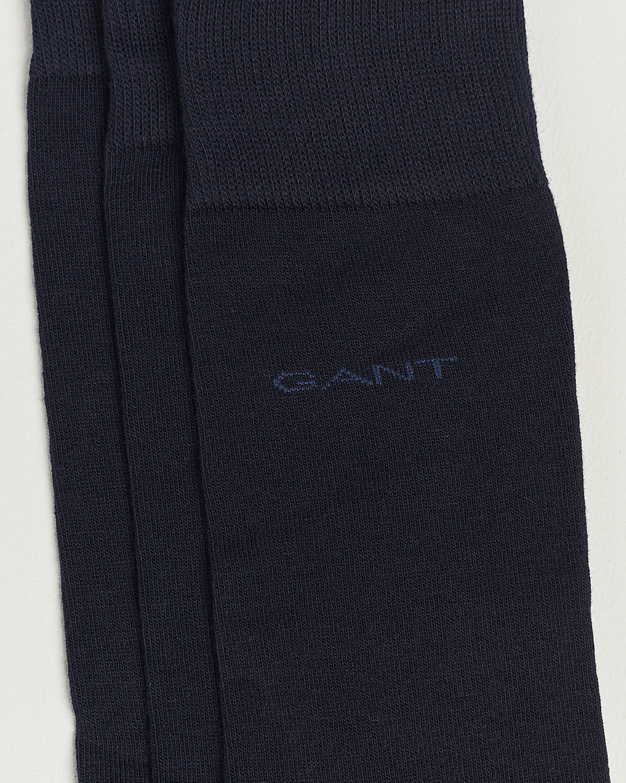 Heren | Kleding | GANT | 3-Pack Cotton Socks Marine