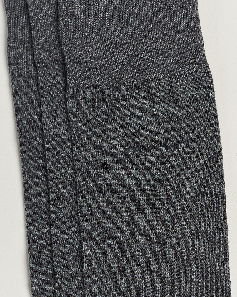 Heren | Ondergoed | GANT | 3-Pack Cotton Socks Charcoal Melange