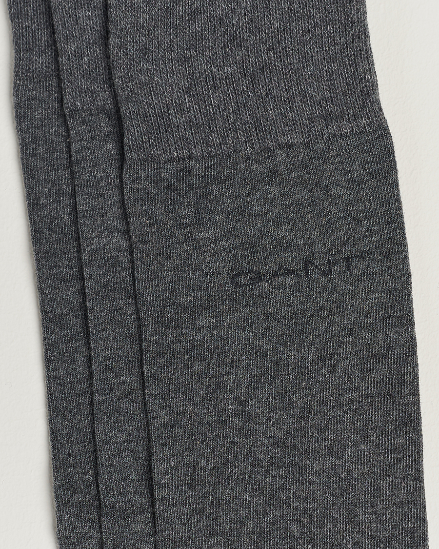 Heren | Ondergoed | Gant | 3-Pack Cotton Socks Charcoal Melange
