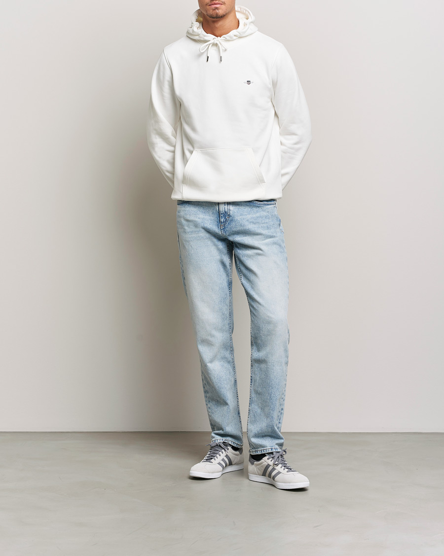 Heren | Truien | GANT | Original Shield Logo Hoodie Eggshell