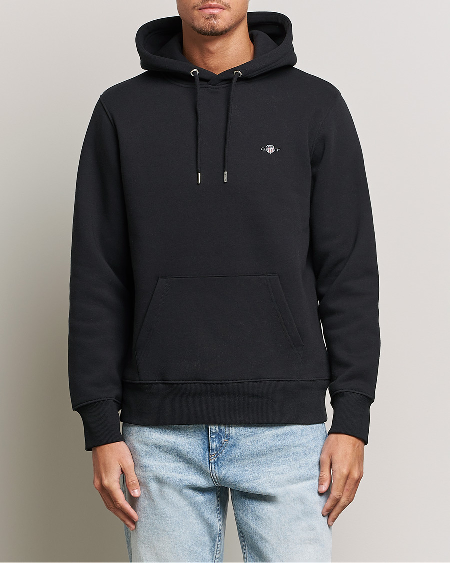 Heren | GANT | GANT | Original Shield Logo Hoodie Black