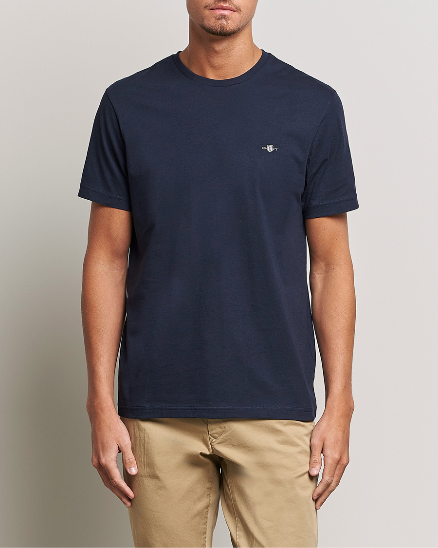 Heren | T-shirts met korte mouwen | GANT | The Original Solid T-Shirt Evening Blue