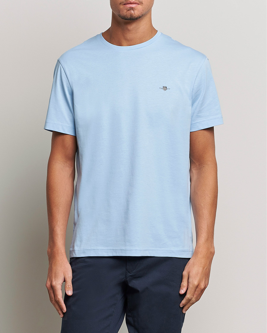 Men | Clothing | GANT | The Original Solid T-Shirt Capri Blue