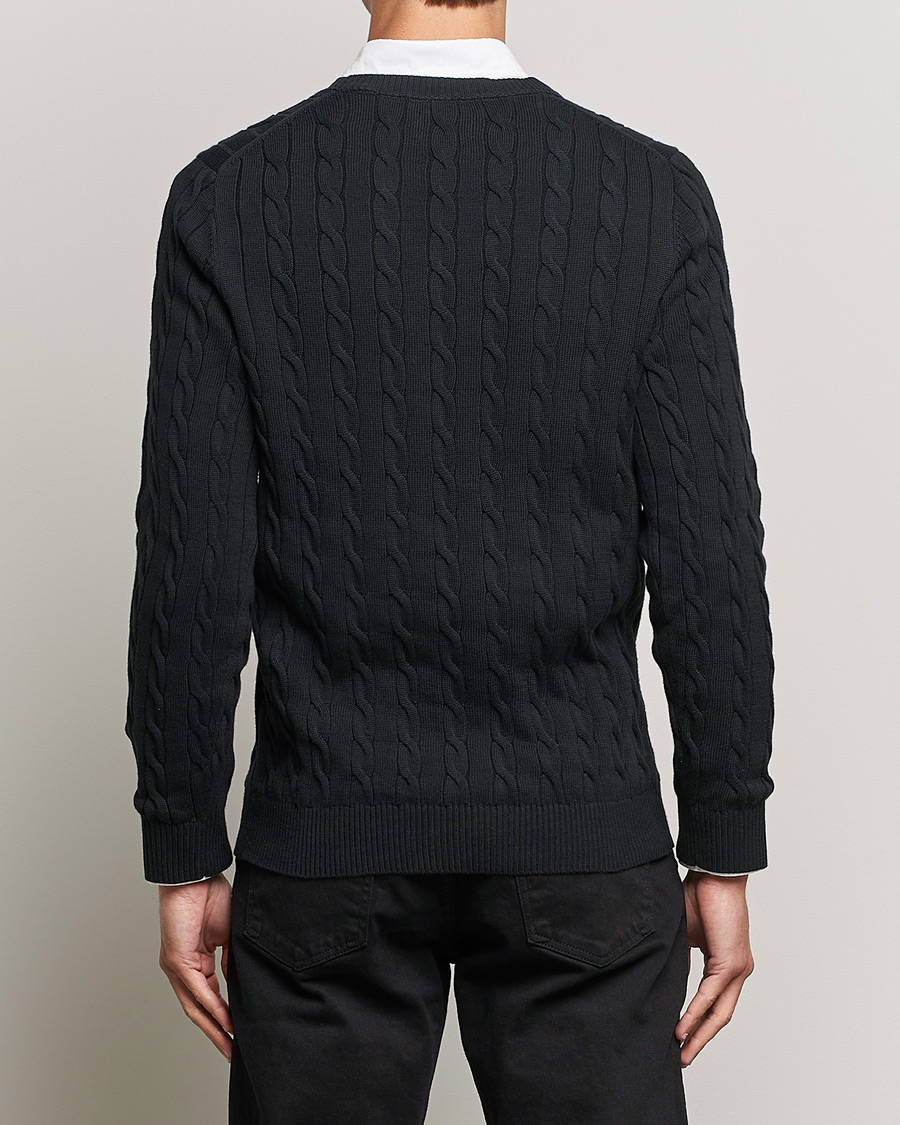 Heren | Truien | Gant | Cotton Cable Crew Neck Black
