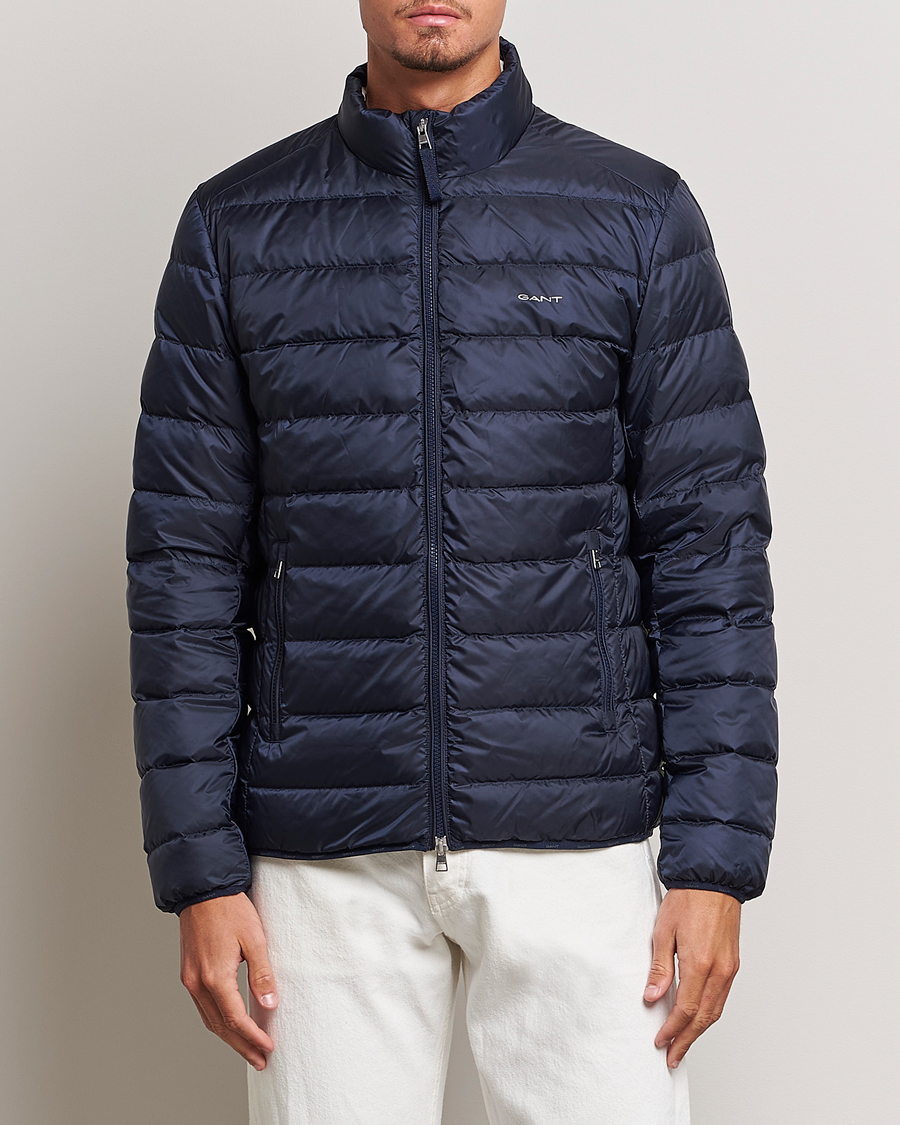 Heren | GANT | GANT | The Light Down Jacket Evening Blue