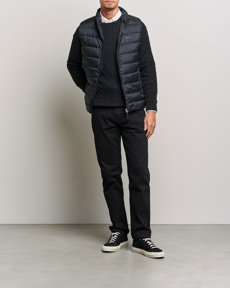 Heren | Gilets | GANT | The Light Down Gilet Black