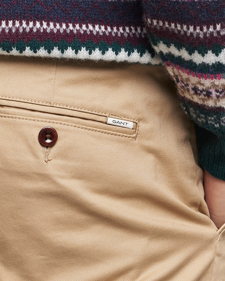 Heren | Broeken | GANT | Slim Fit Tech Prep Chino Dark Khaki