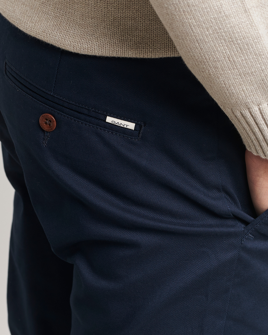 Heren | Broeken | GANT | Slim Fit Tech Prep Chino Marine