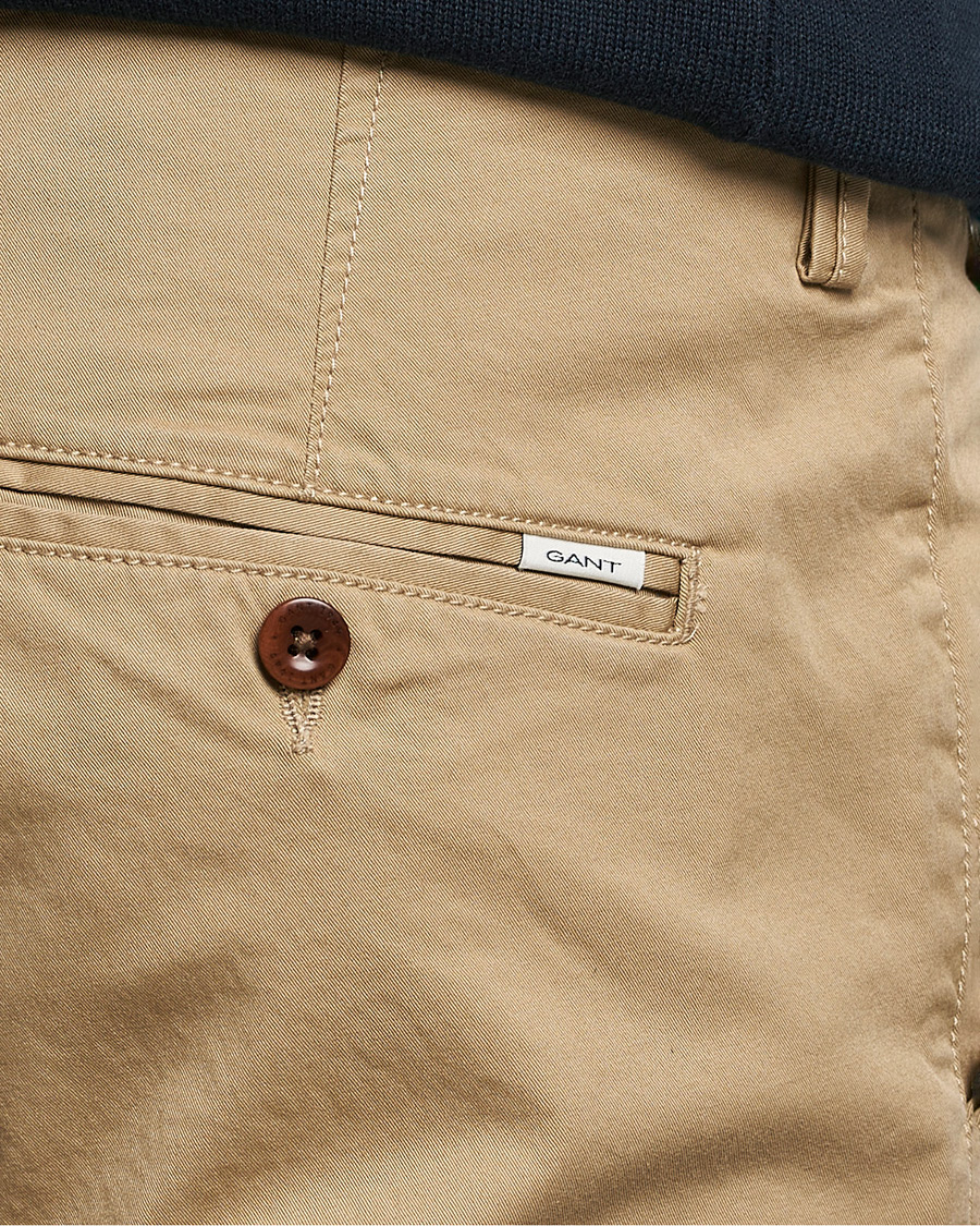 Heren | Broeken | Gant | Slim Fit Twill Chino Dark Khaki