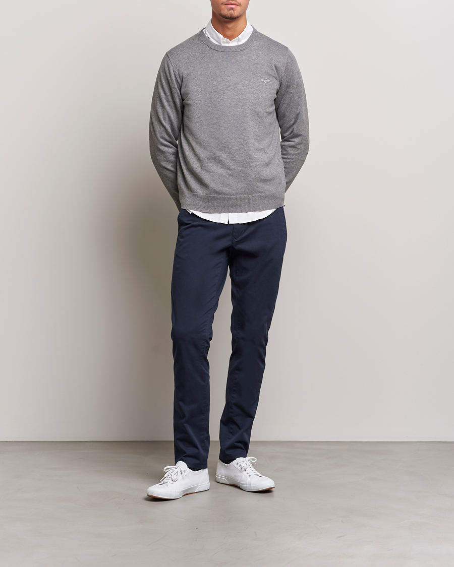 Heren | Broeken | Gant | Slim Fit Twill Chino Marine