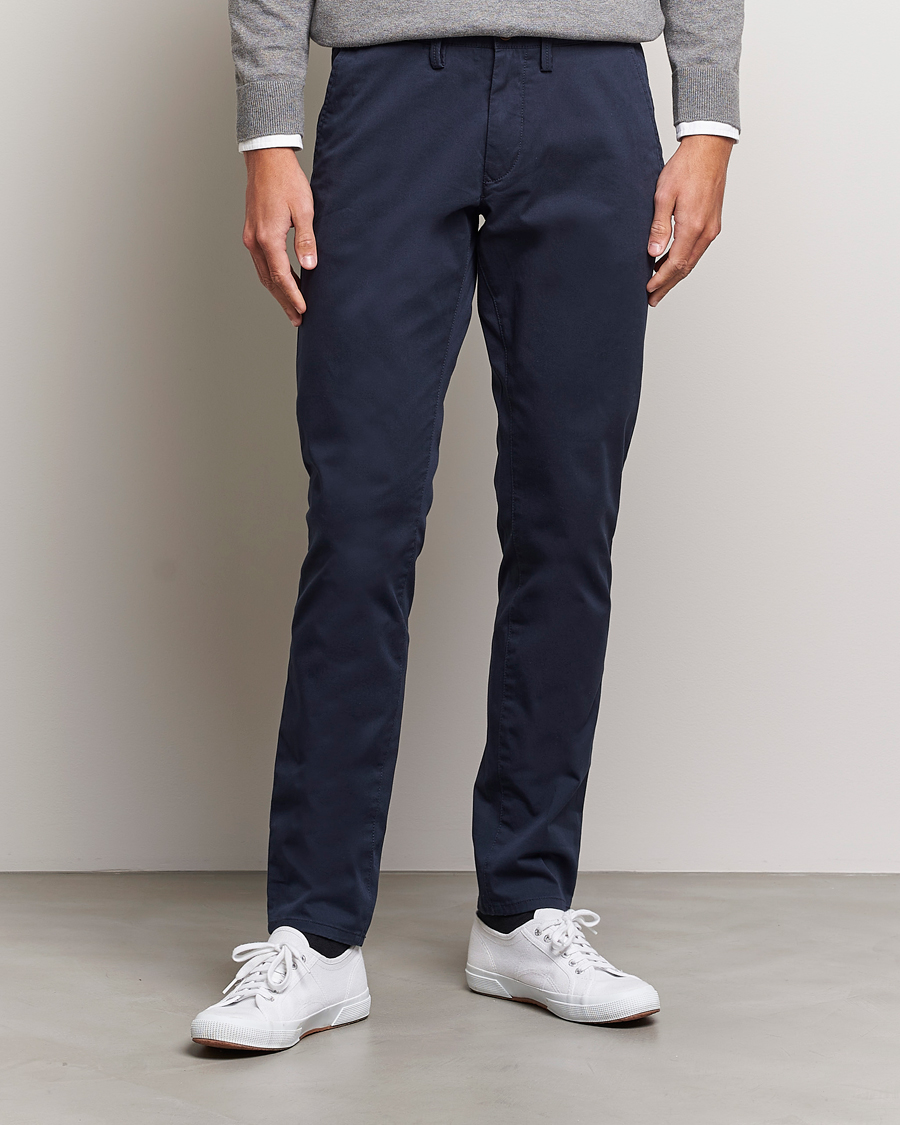 Heren | Broeken | Gant | Slim Fit Twill Chino Marine