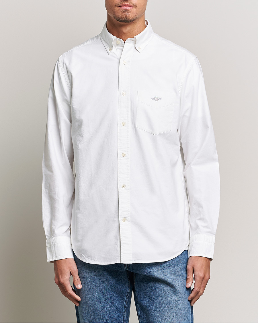 Heren | Oxford overhemden | GANT | Regular Fit Oxford Shirt White