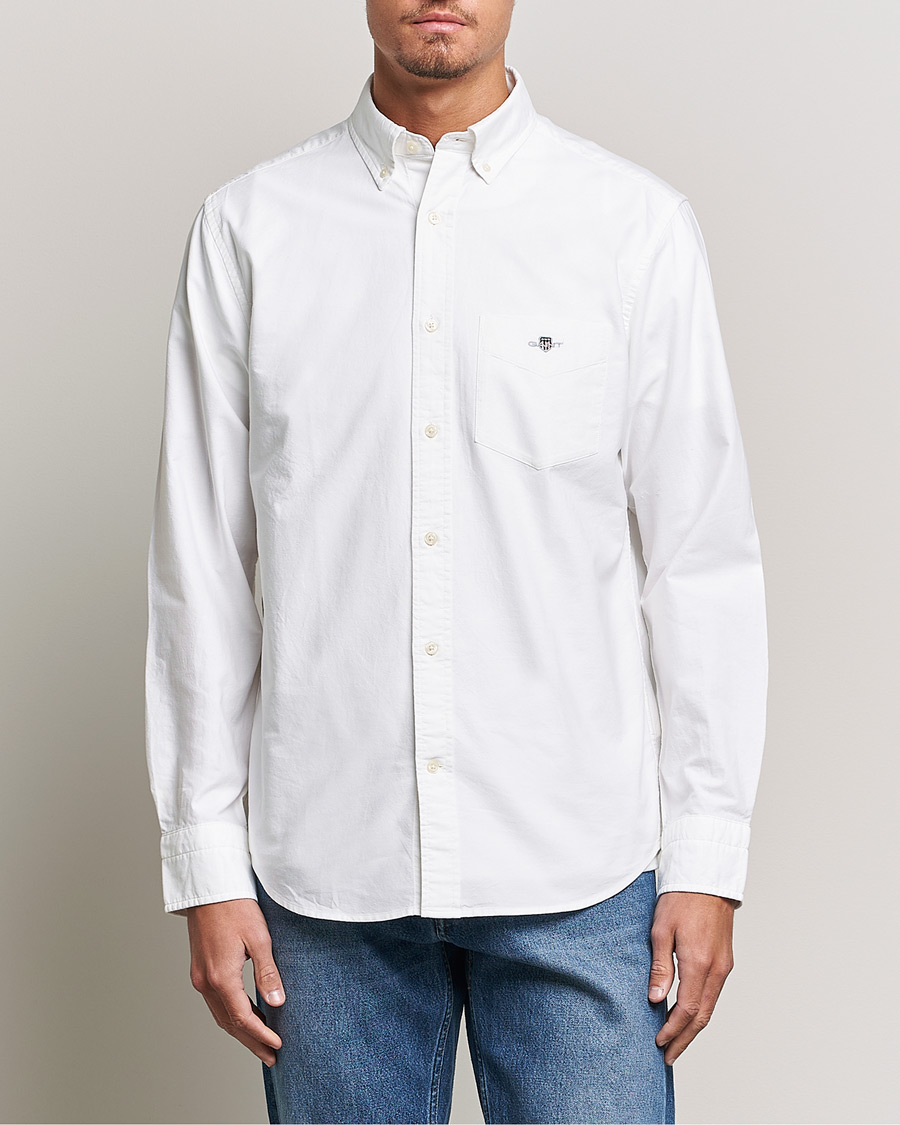 Heren | Overhemden | Gant | Regular Fit Oxford Shirt White