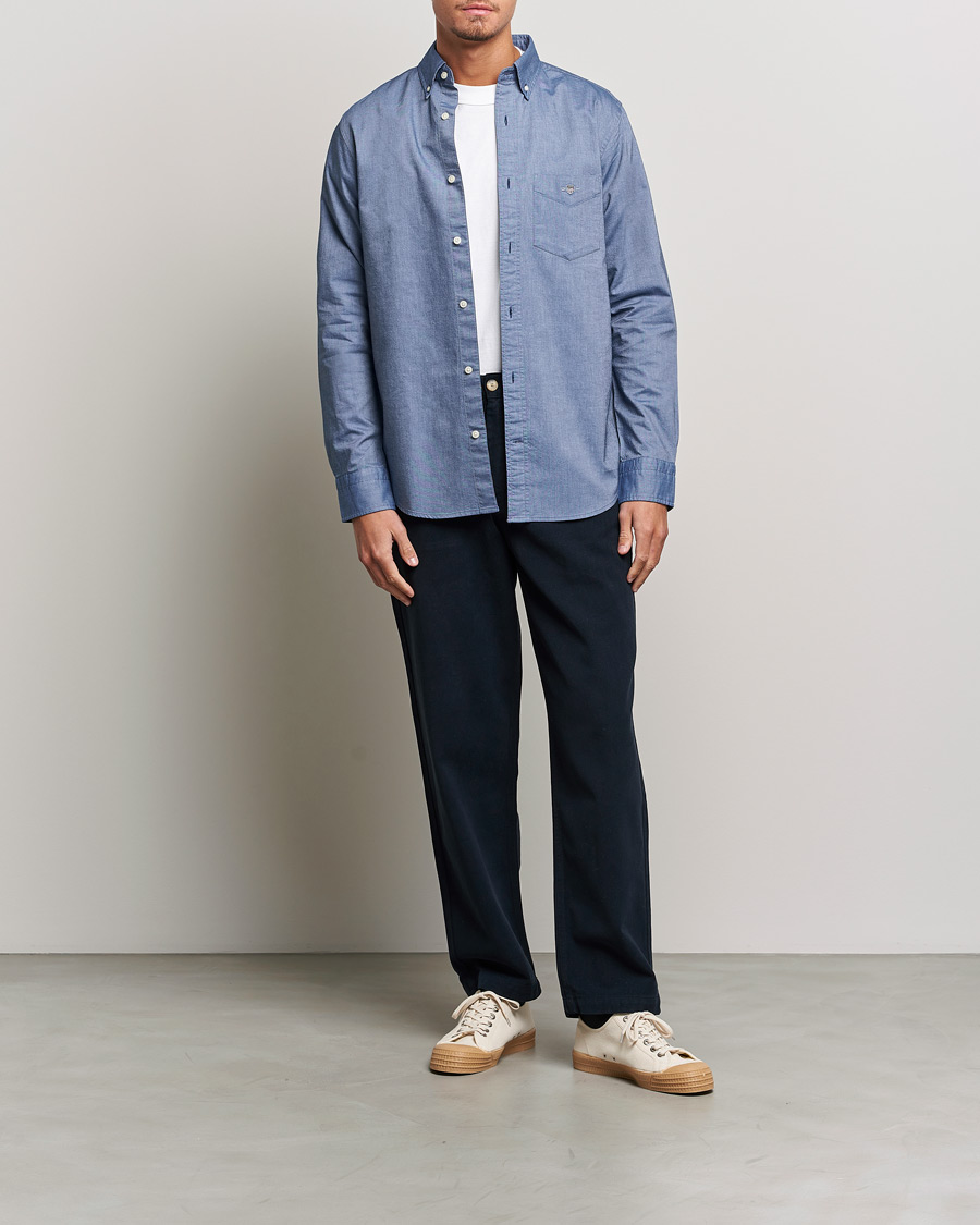 Heren | Overhemden | Gant | Regular Fit Oxford Shirt Persian Blue