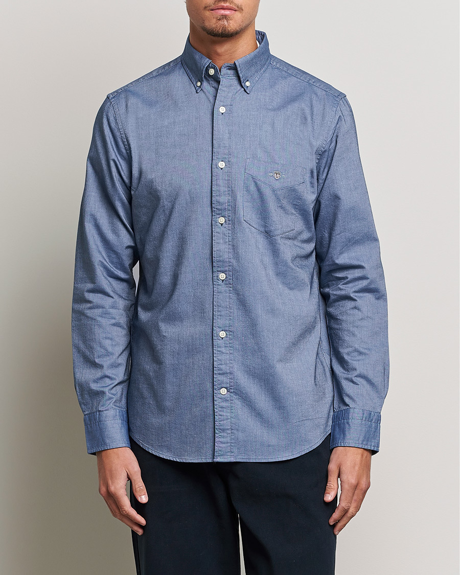 Heren | Overhemden | Gant | Regular Fit Oxford Shirt Persian Blue