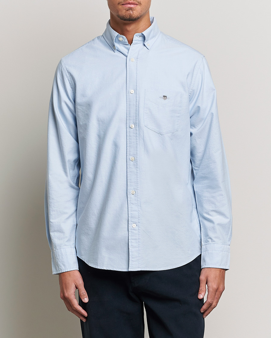 Heren | GANT | GANT | Regular Fit Oxford Shirt Light Blue