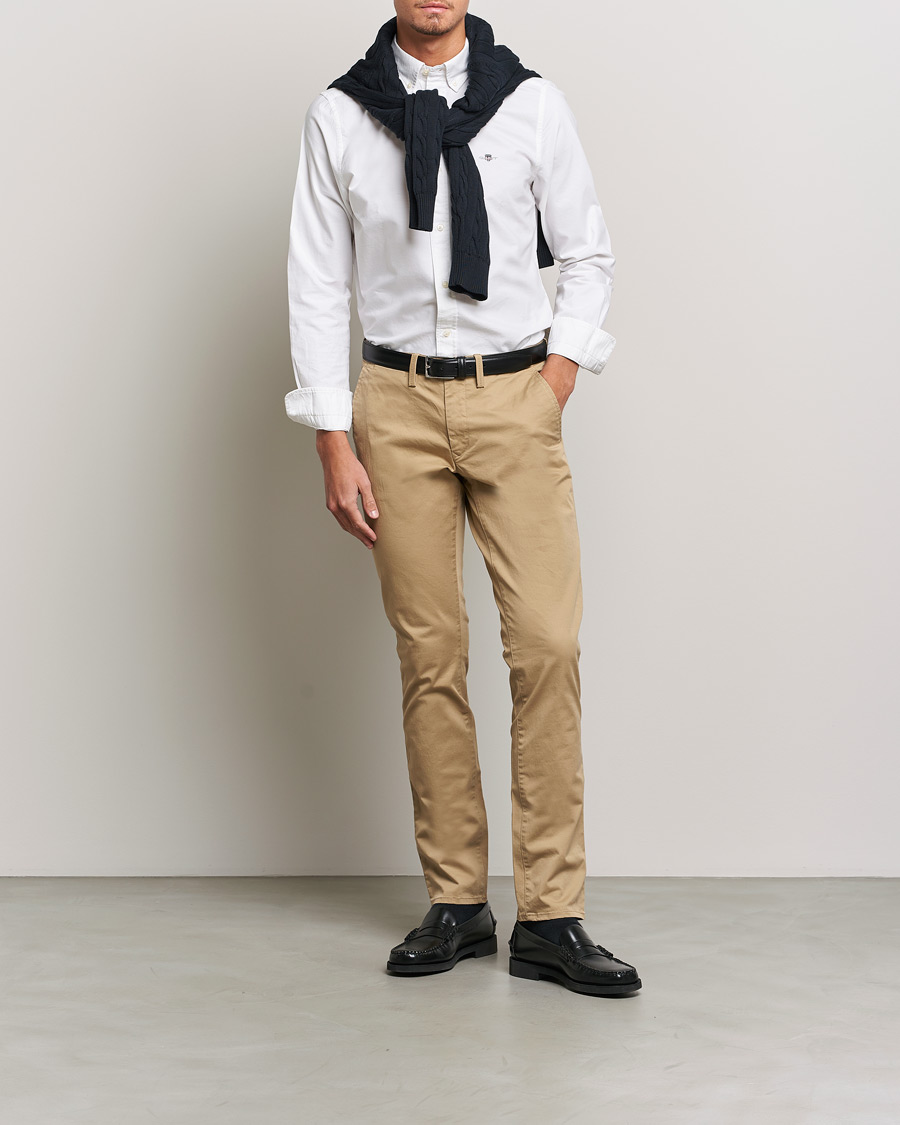 Heren | Overhemden | Gant | Slim Fit Oxford Shirt White
