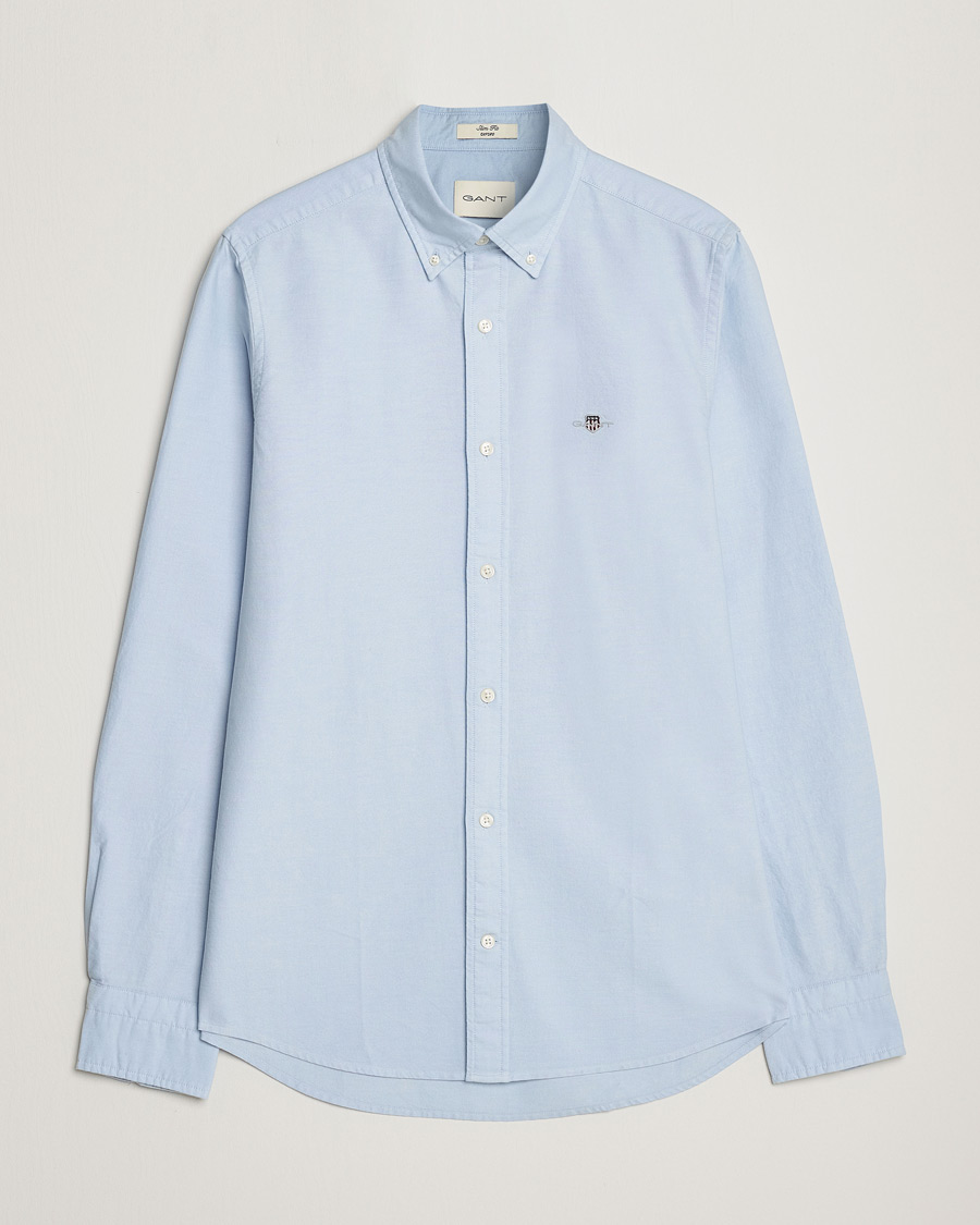 Heren | Overhemden | Gant | Slim Fit Oxford Shirt Light Blue