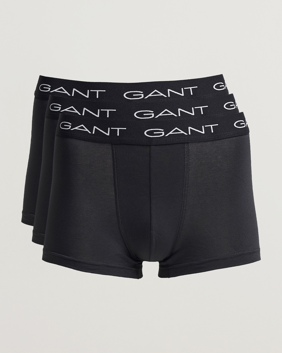 Heren | Ondergoed | GANT | 3-Pack Trunk Boxer Black