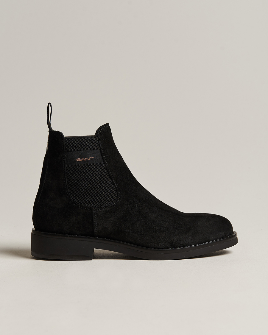 Heren | GANT Prepdale Suede Chelsea Boot Black | GANT | Prepdale Suede Chelsea Boot Black