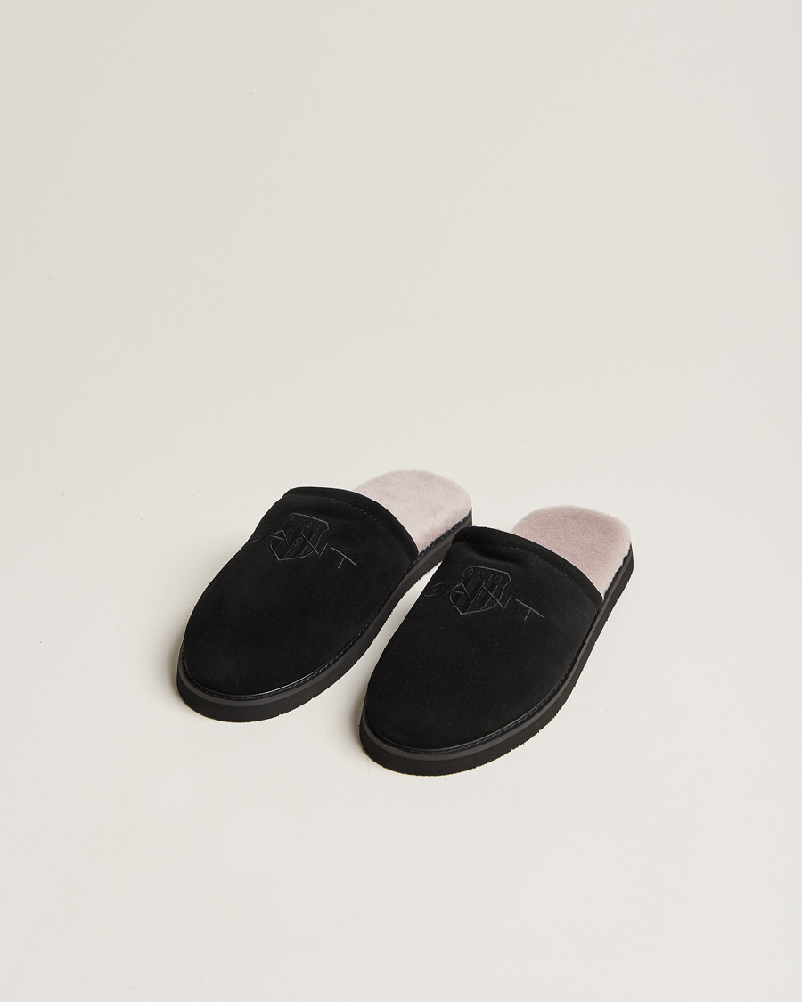 Heren | Sandalen slides | GANT | Tamaware Suede Slippers Black