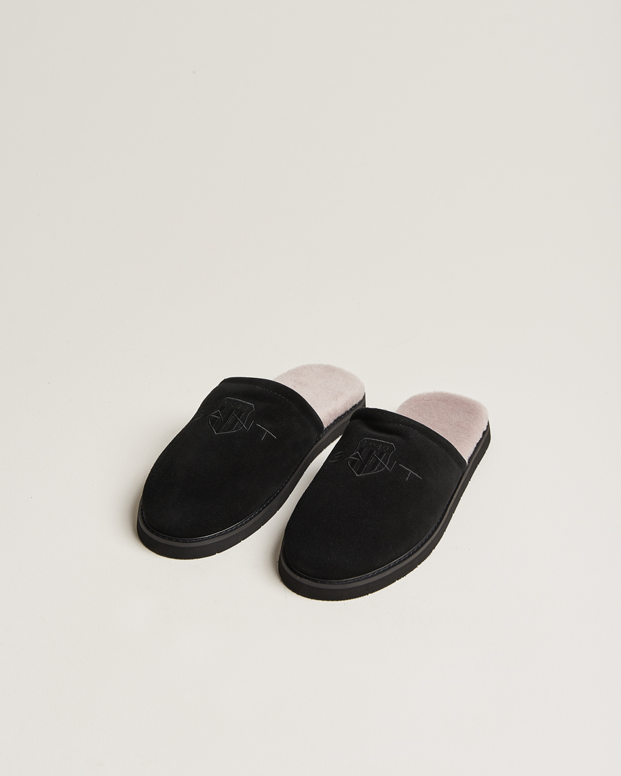 Heren |  | GANT | Tamaware Suede Slippers Black