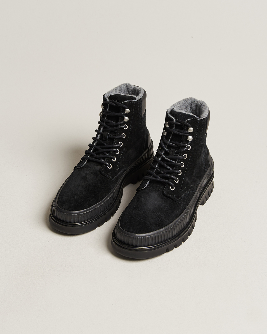 Heren | GANT Nebrada Felt Lined Suede Boot Black | GANT | Nebrada Felt Lined Suede Boot Black