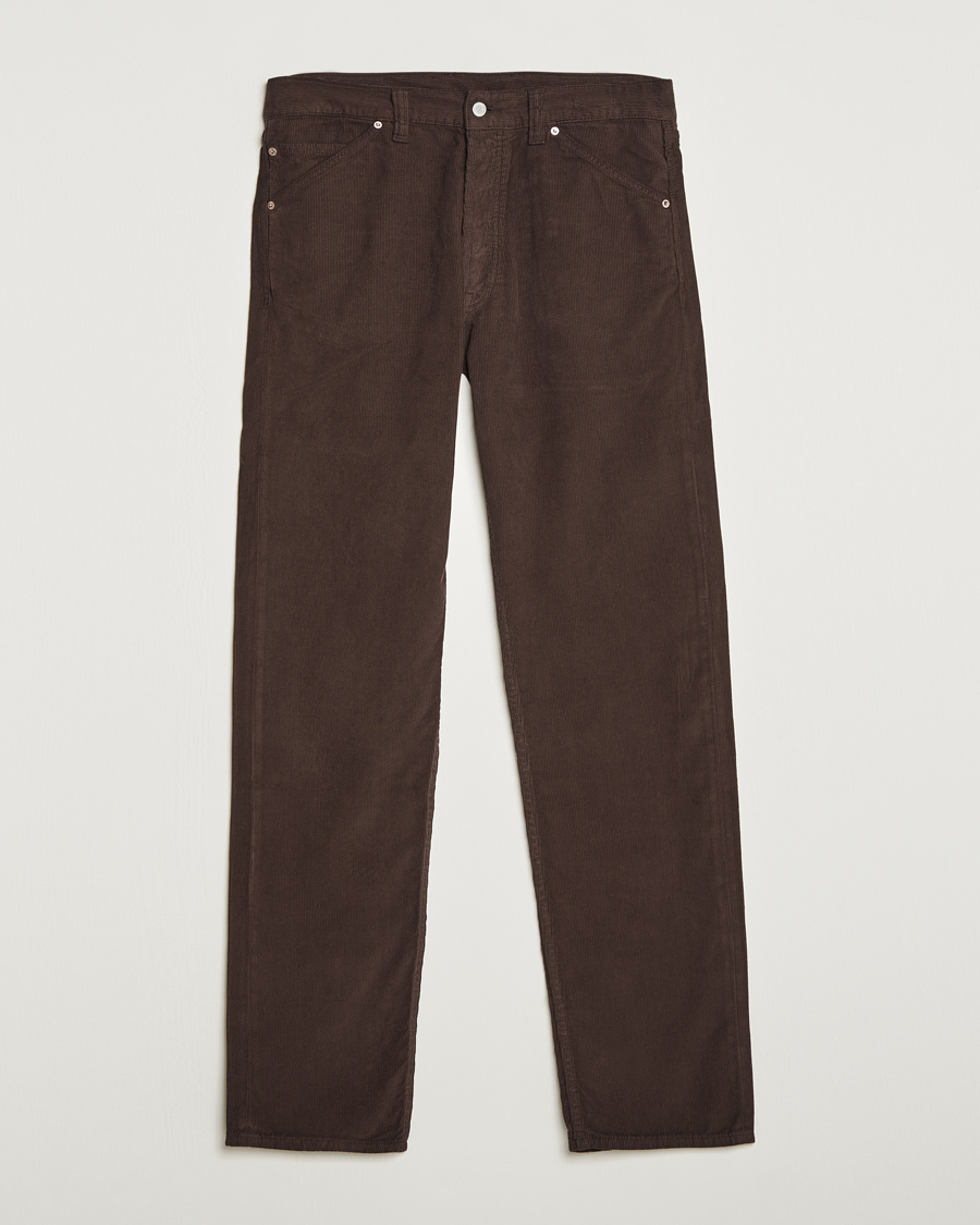 Heren | Broeken | Drake's | 5-Pocket Selvedge Needlecord Jeans Brown