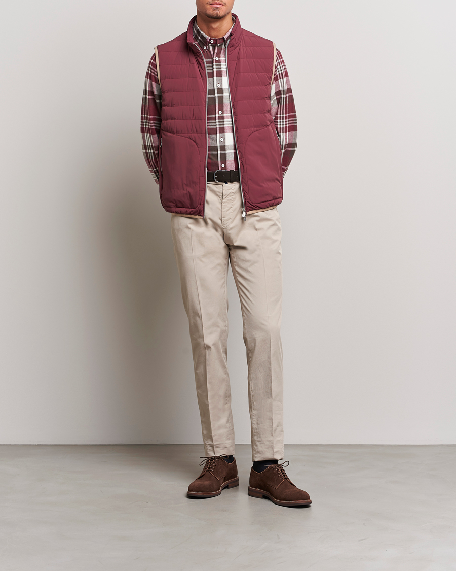 Heren | Jassen | Brunello Cucinelli | Nylon Down Vest Burgundy