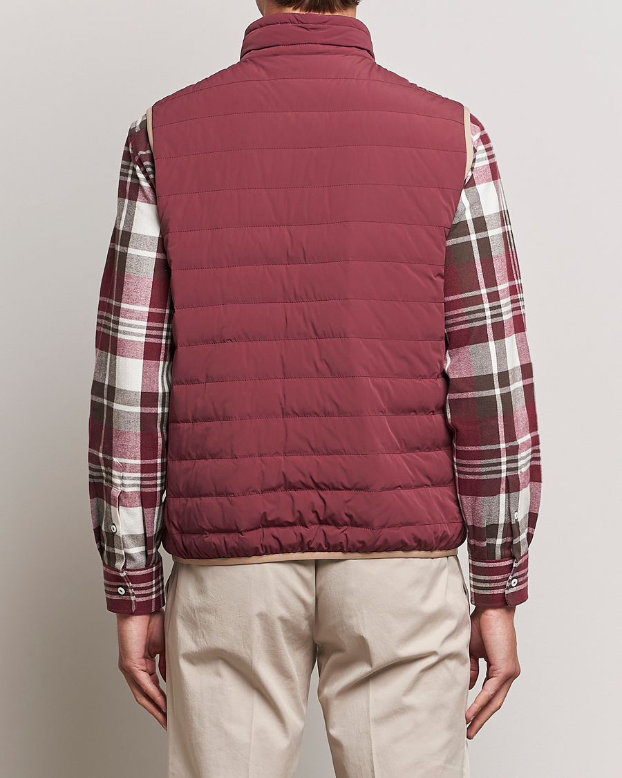Heren | Jassen | Brunello Cucinelli | Nylon Down Vest Burgundy