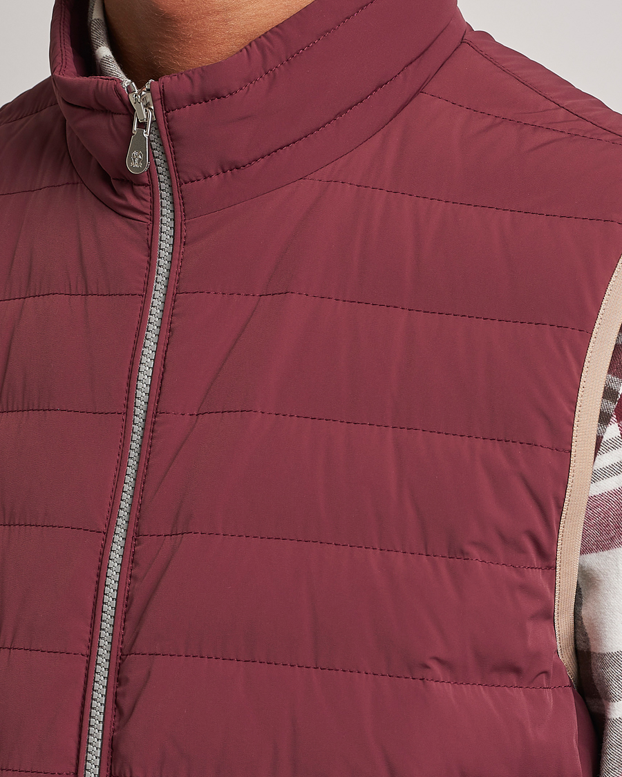 Heren | Jassen | Brunello Cucinelli | Nylon Down Vest Burgundy