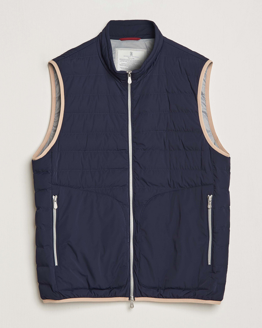 Heren | Jassen | Brunello Cucinelli | Nylon Down Vest Navy