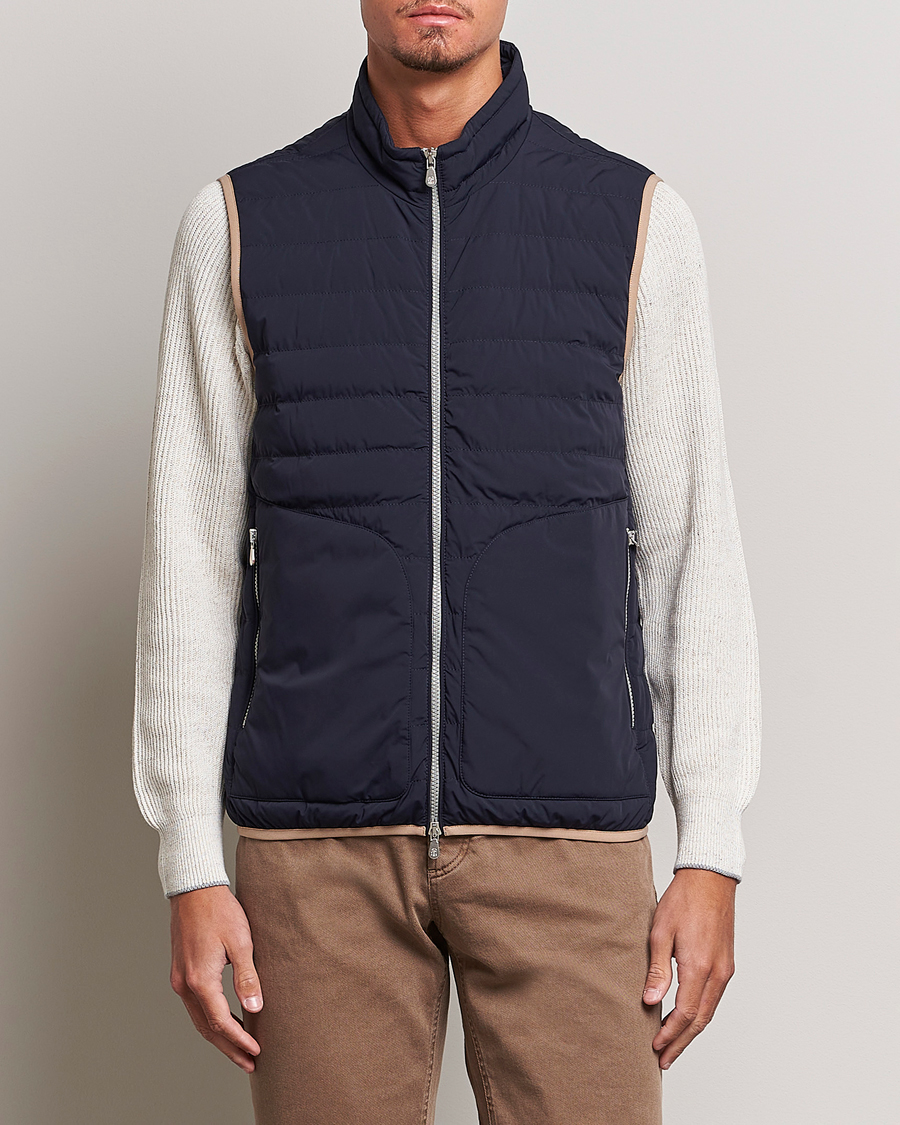 Heren | Jassen | Brunello Cucinelli | Nylon Down Vest Navy