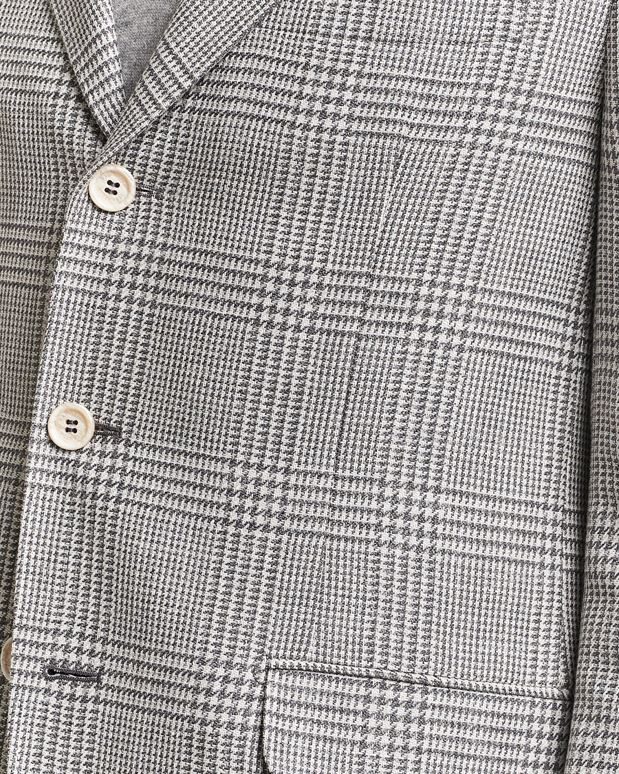 Heren | Blazers | Brunello Cucinelli | Prince Of Wales Check Blazer Pearl Grey