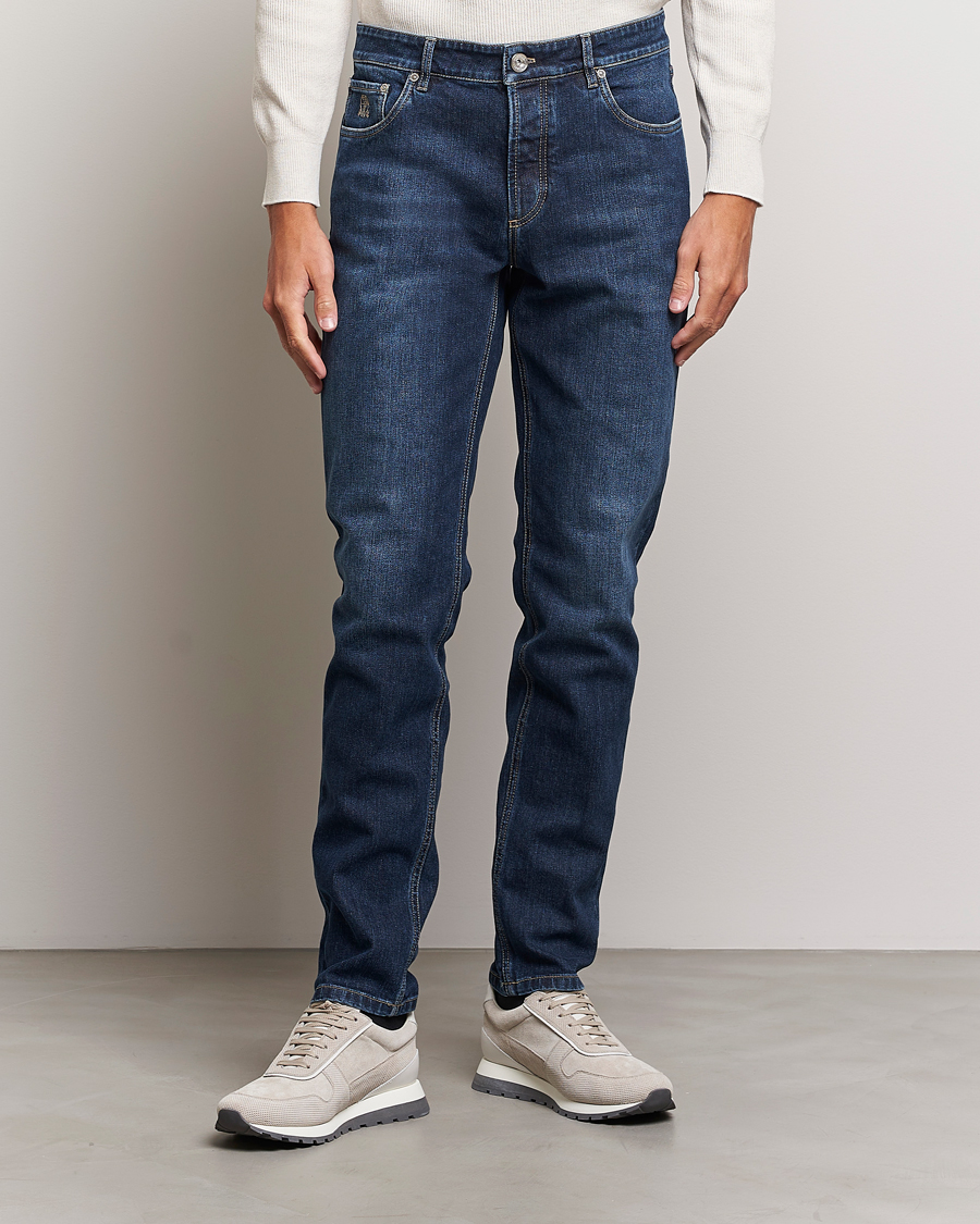 Heren | Brunello Cucinelli | Brunello Cucinelli | Slim Fit Jeans Dark Blue Wash