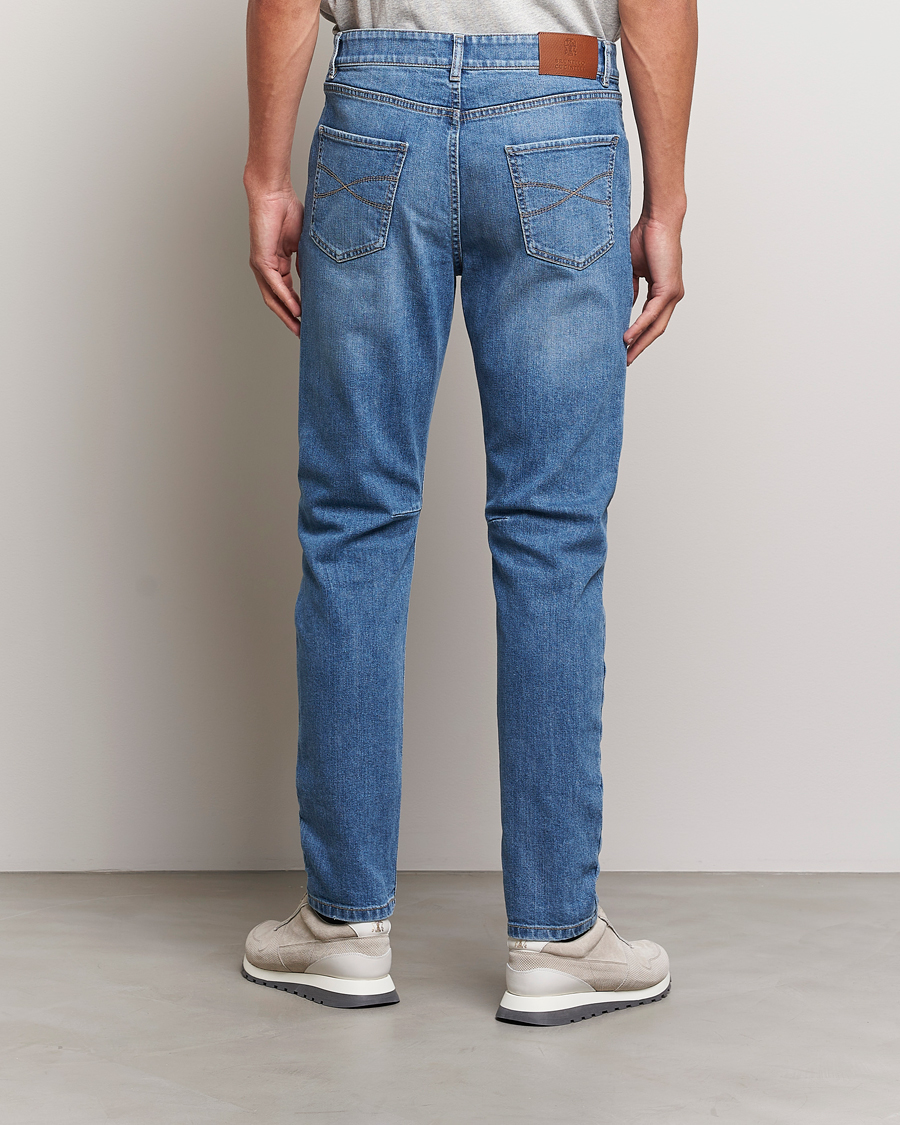 Heren | Jeans | Brunello Cucinelli | Leisure Fit Jeans Medium Blue Wash