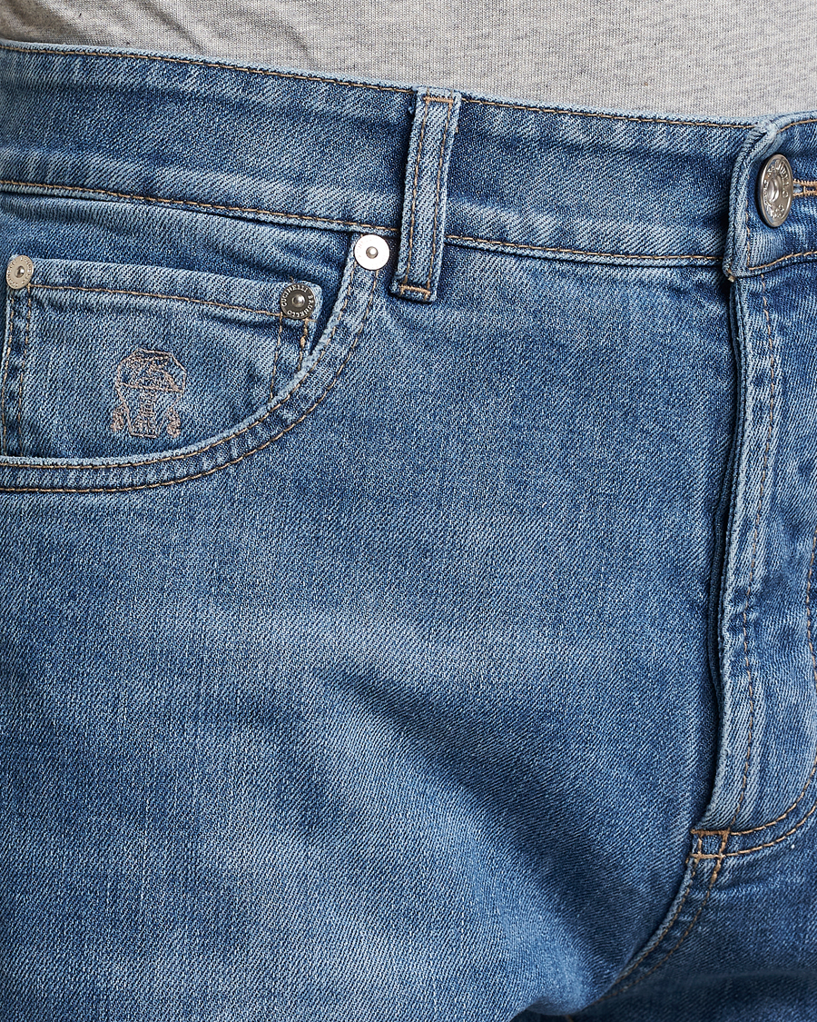 Heren | Jeans | Brunello Cucinelli | Leisure Fit Jeans Medium Blue Wash