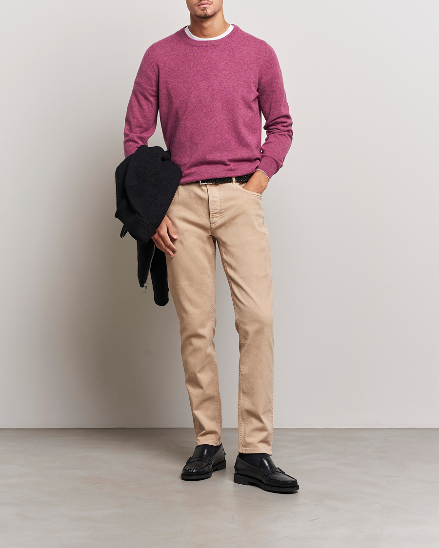 Heren | Truien | Brunello Cucinelli | 2 Ply Cashmere Pullover Burgundy