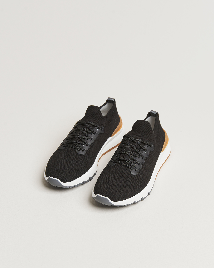 Heren | Brunello Cucinelli | Brunello Cucinelli | Flannel Running Sneakers Black