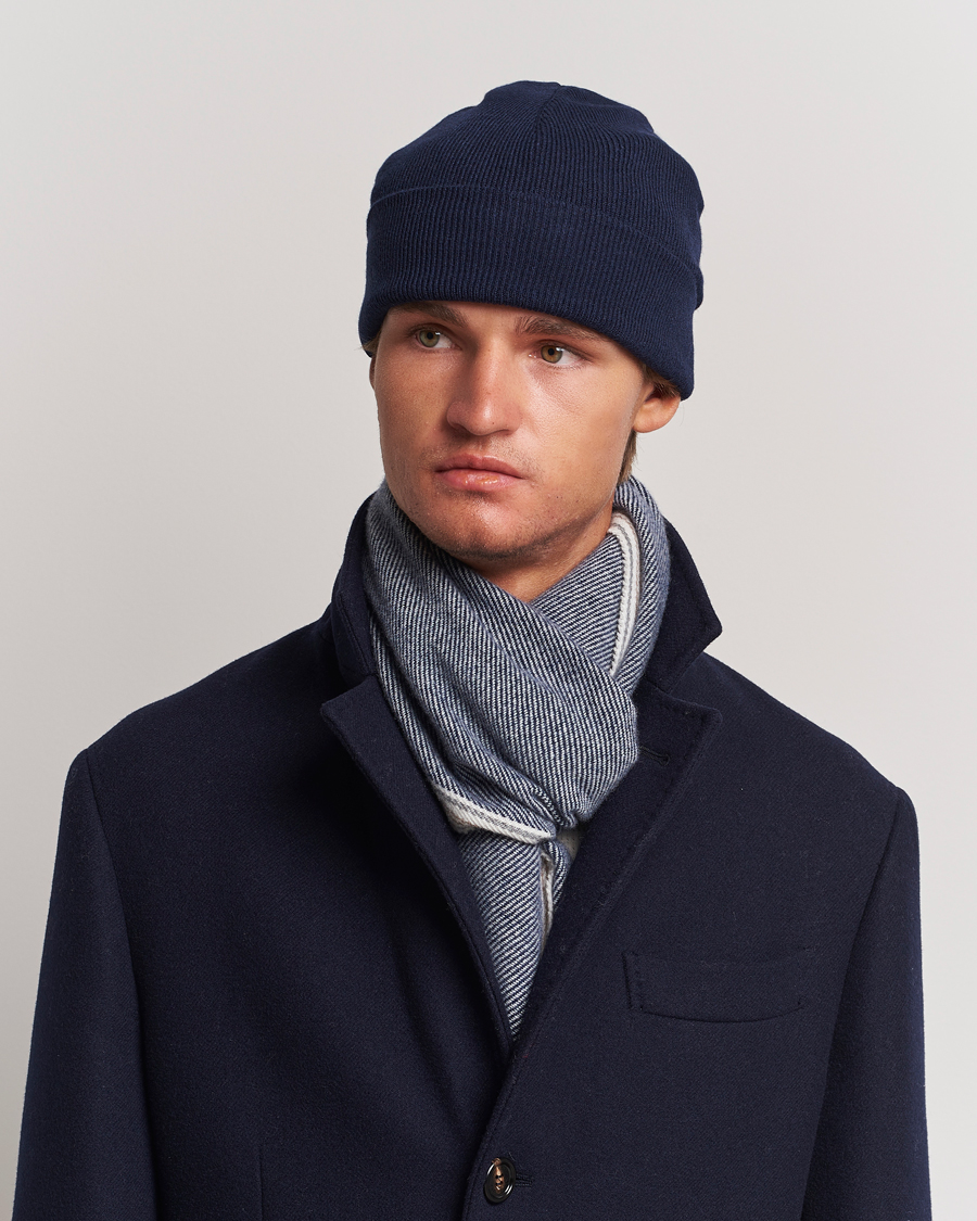 Heren | Brunello Cucinelli Cashmere Beanie Navy | Brunello Cucinelli | Cashmere Beanie Navy