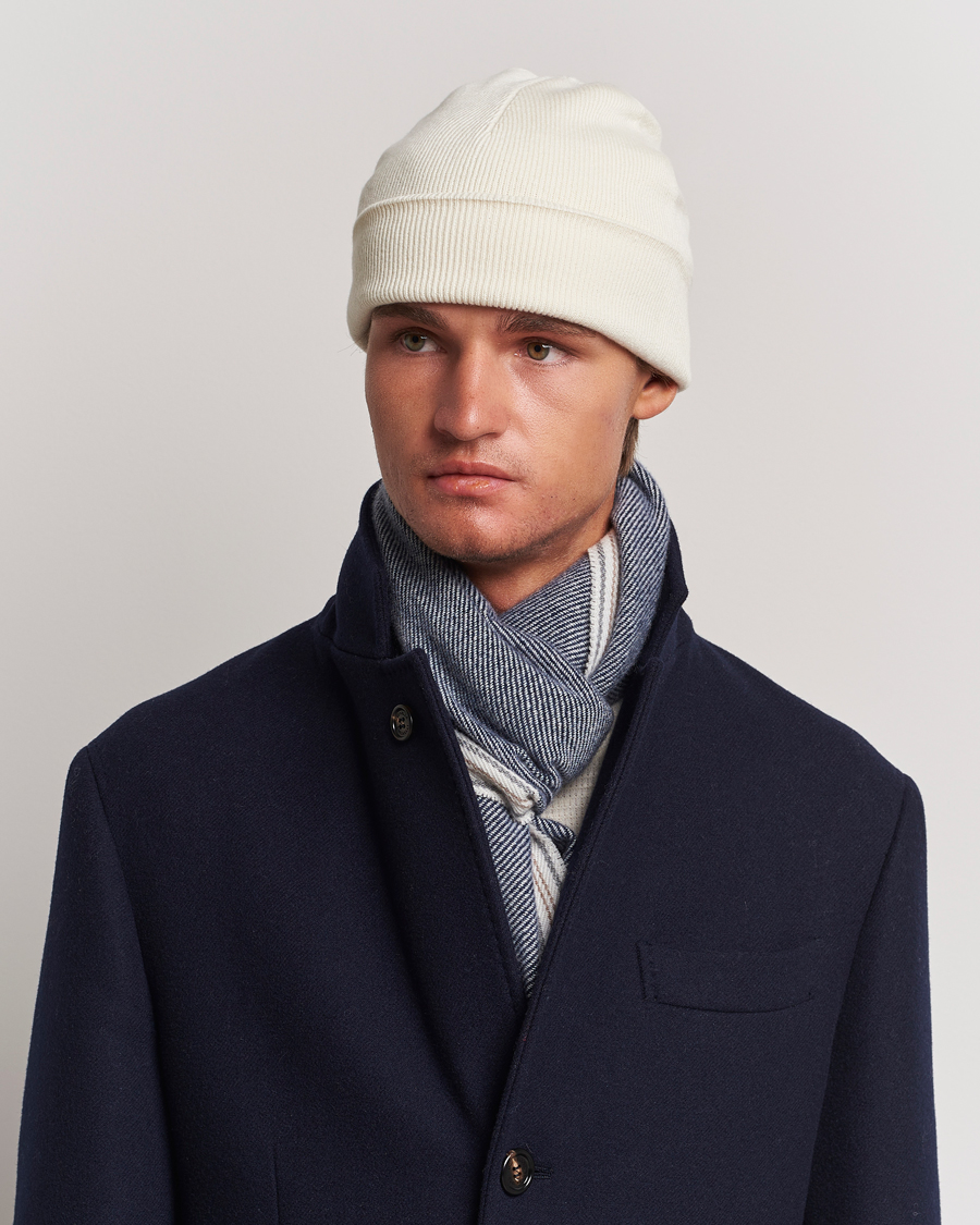 Heren | Brunello Cucinelli Cashmere Beanie Off White | Brunello Cucinelli | Cashmere Beanie Off White