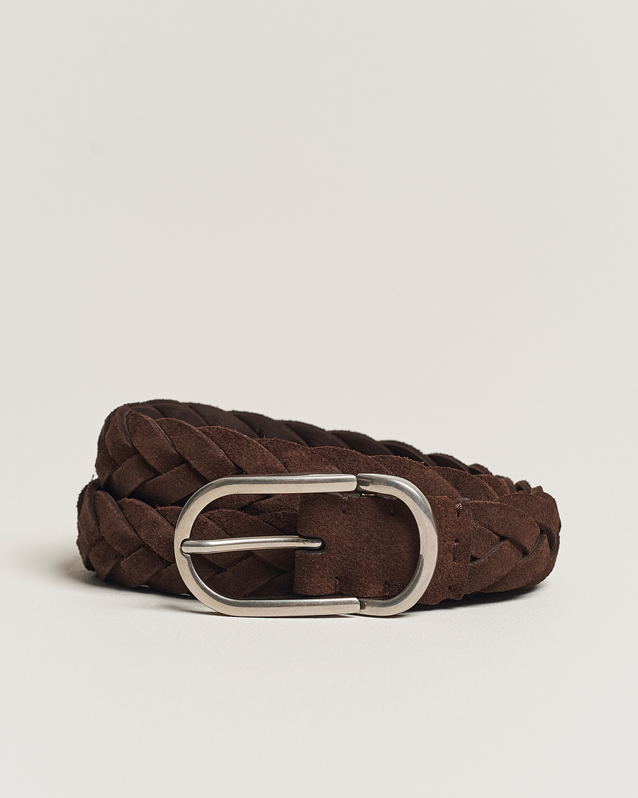 Heren | Brunello Cucinelli Braided Belt Brown Suede | Brunello Cucinelli | Braided Belt Brown Suede