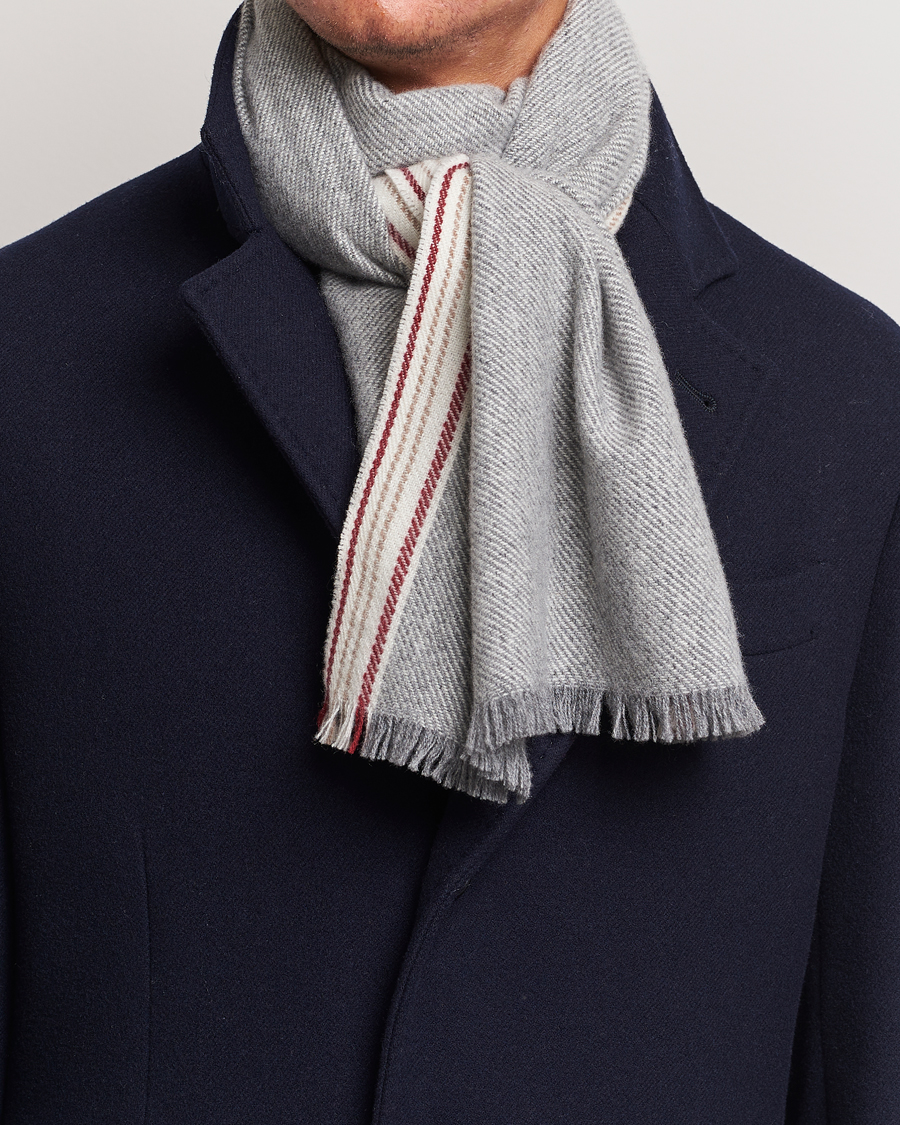 Heren | Brunello Cucinelli Cashmere Scarf Grey | Brunello Cucinelli | Cashmere Scarf Grey
