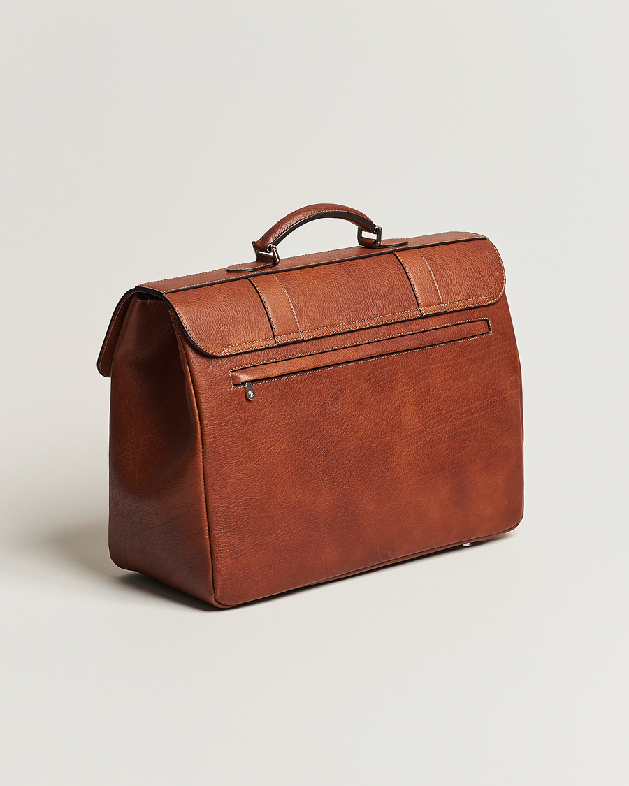 Heren | Brunello Cucinelli Grain Leather Briefcase Cognac | Brunello Cucinelli | Grain Leather Briefcase Cognac