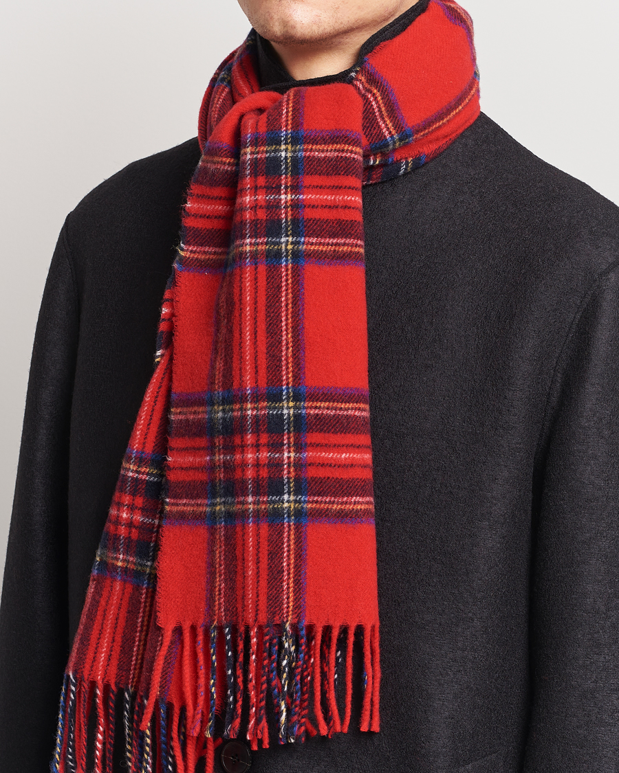 Heren | Morris Arthur Check Scarf  Red | Morris | Arthur Check Scarf  Red